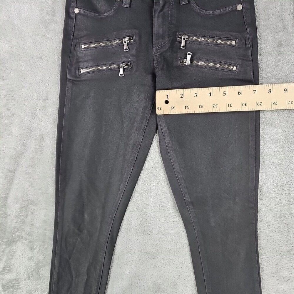 Paige Jeans Womens Size 24 City Fog Silk Coating Low Rise Skinny Stretch Zippers - Picture 12 of 14